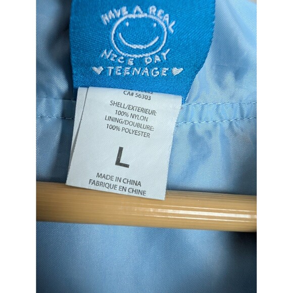 Teenage Bored Jacket Mens Large Blue Tie Dye Nylon - Picture 4 of 8